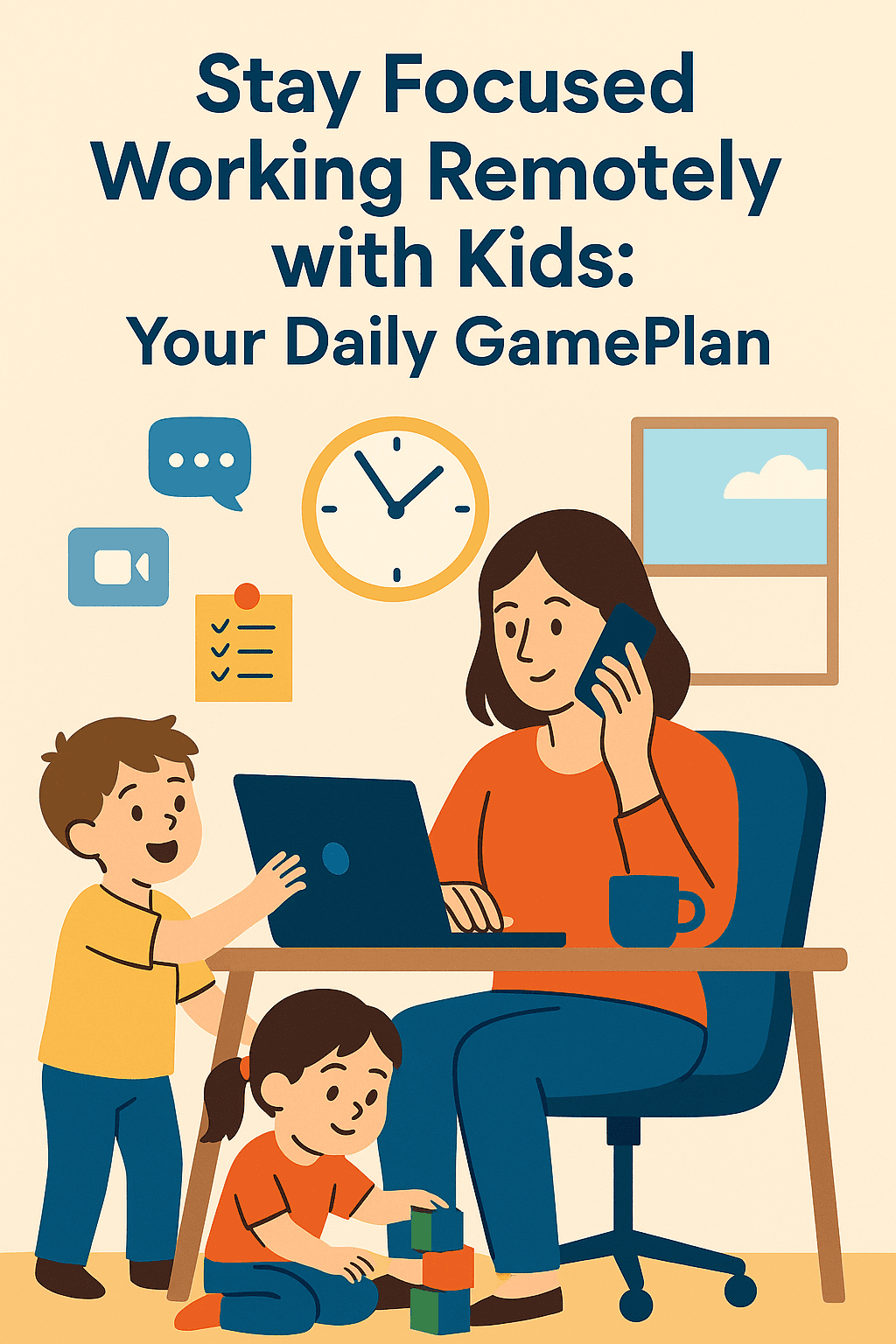 Featured image for how to stay focused working remotely with kids